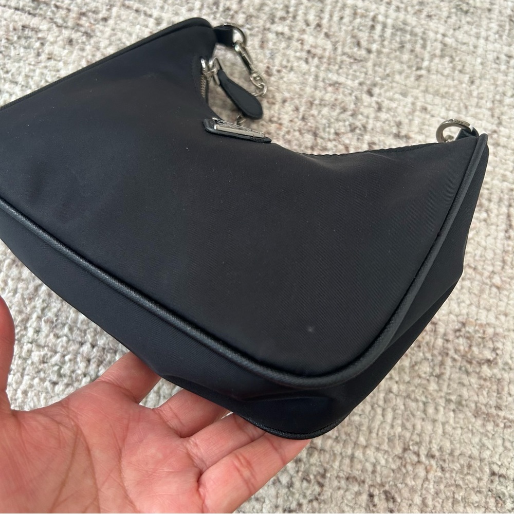 Prada Black Shoulder Bag with Silver Chain - Picture 5 of 16